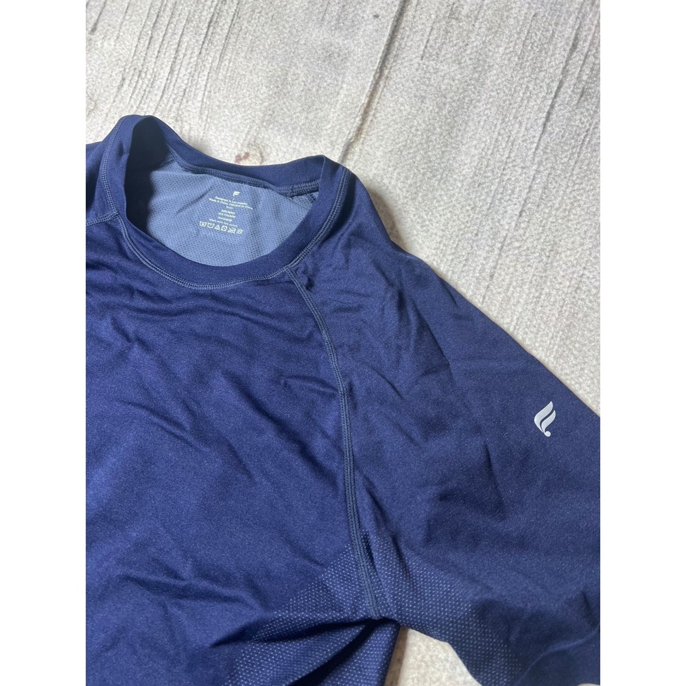 Fabletics Mens Large Navy Blue Athletic Training T-Shirt Minimalist Performance - Picture 3 of 7